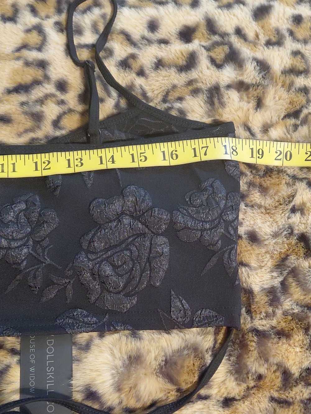 DOLLSKILL WIDOW XXL Black Floral Jacquard Crop Top and Pants Set - Picture 14 of 16